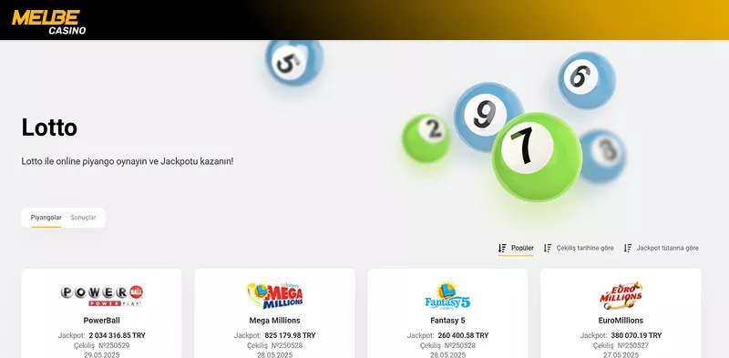 Melbet Lotto Sayfası